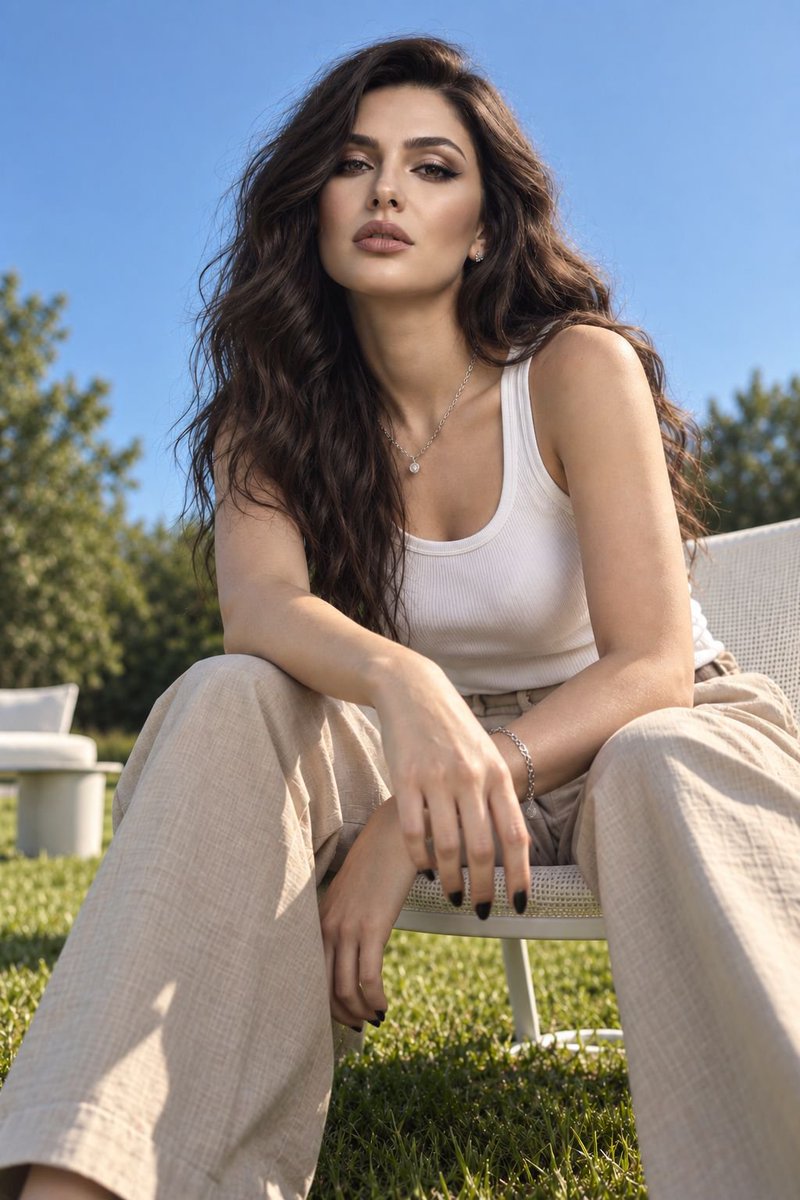 Outdoor Grassy Field Fashion Shoot — example output