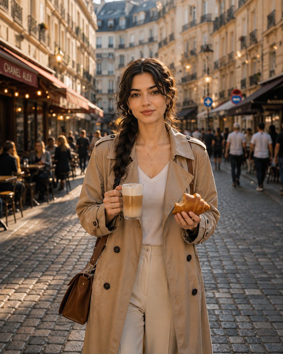 Parisian Morning Coffee Lifestyle Scene — example output