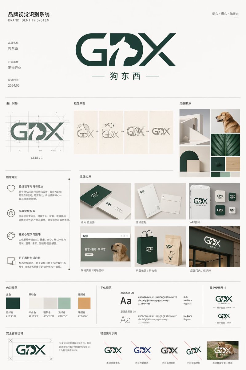 Pet Brand Identity System Board — example output