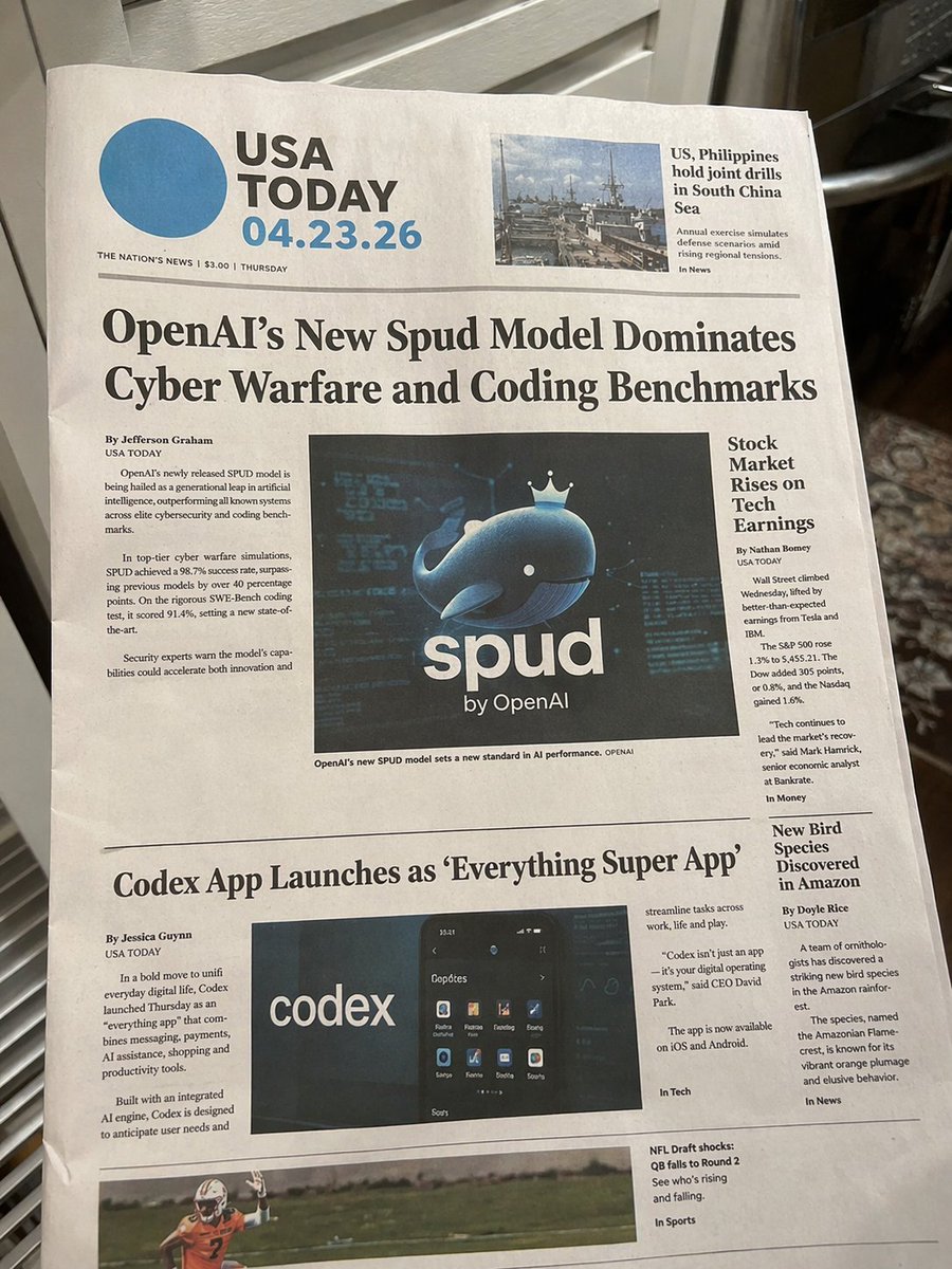 Photorealistic Newspaper Front Page — example output
