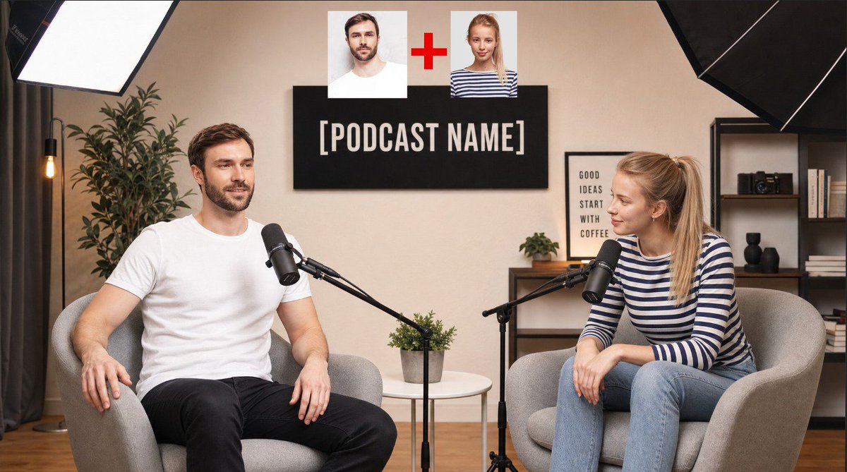 Podcast Studio Interview Shot — example output