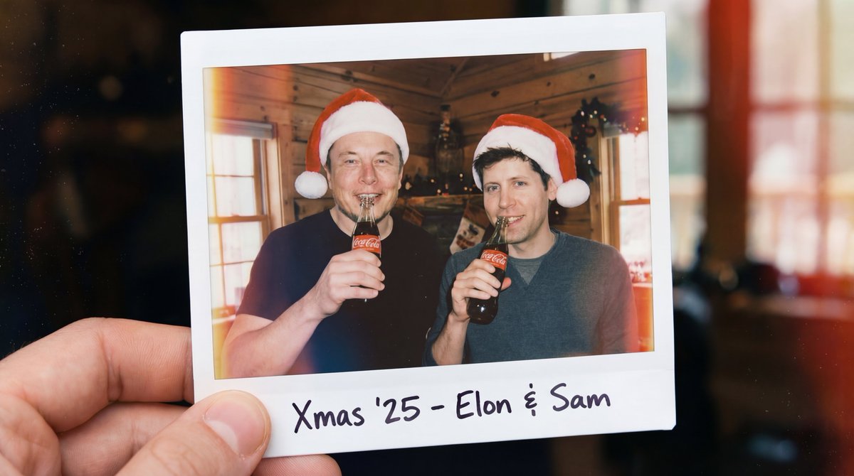 Polarized Selfie of Elon Musk and Sam Altman — example output