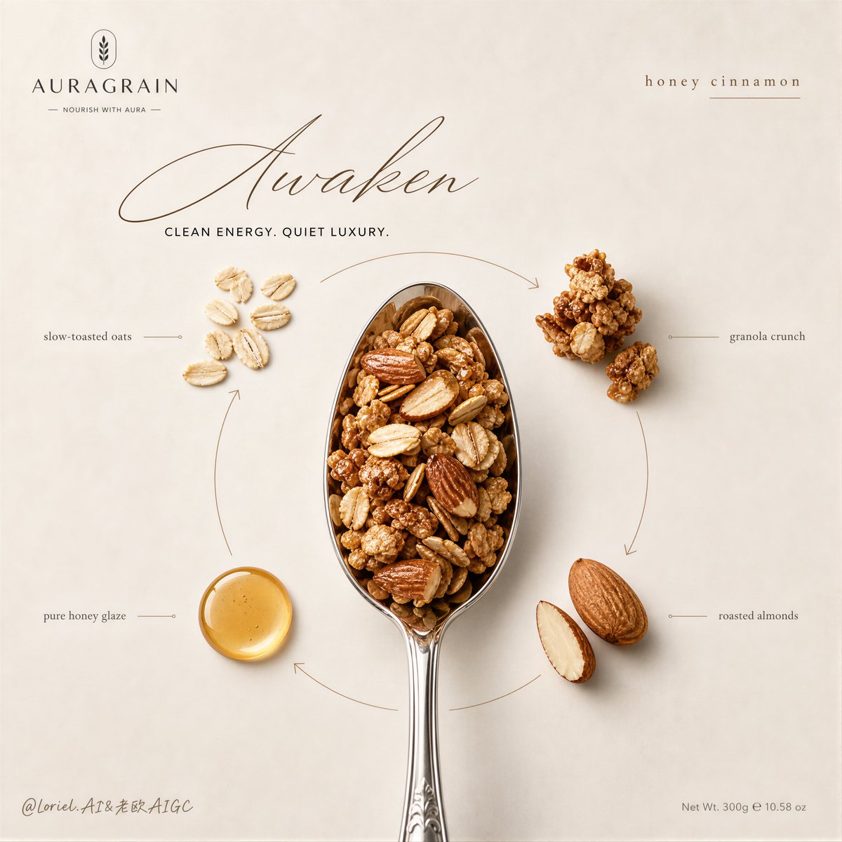 Premium Granola Advertising Poster — example output