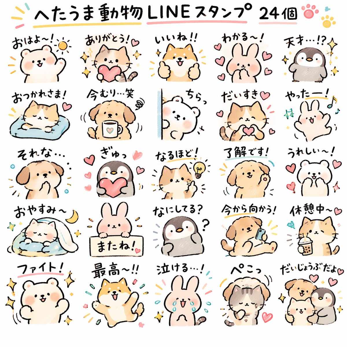 Quirky Animal Sticker Set — example output