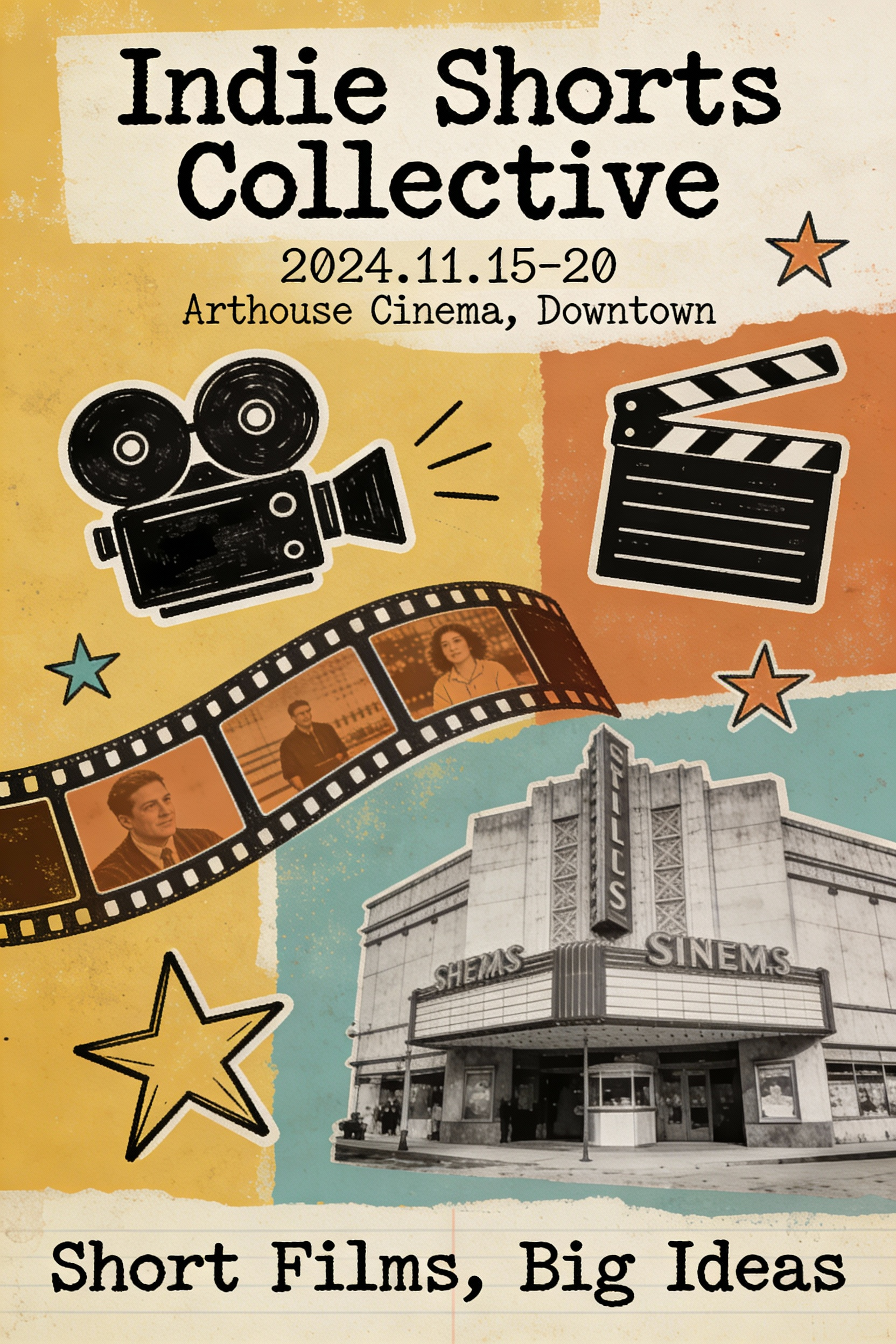 Quirky Independent Short Film Festival Poster — example output