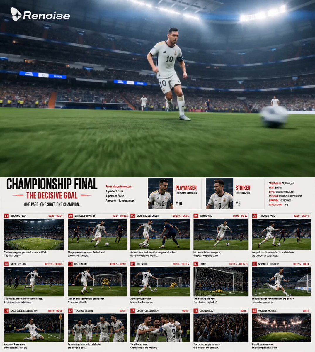 Realistic Football Cinematic — example output