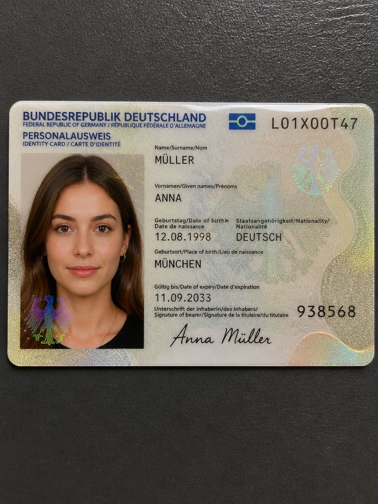 Detailed Identity Card Photography — example output