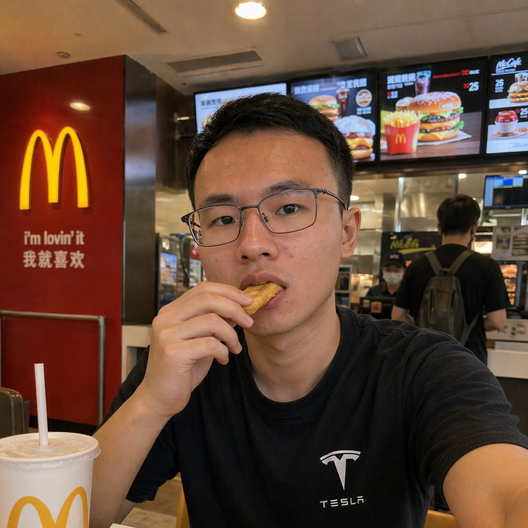 Realistic McDonald's Selfie Portrait — example output