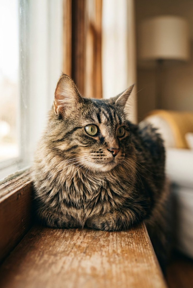 Realistic Photo of a Cat — example output