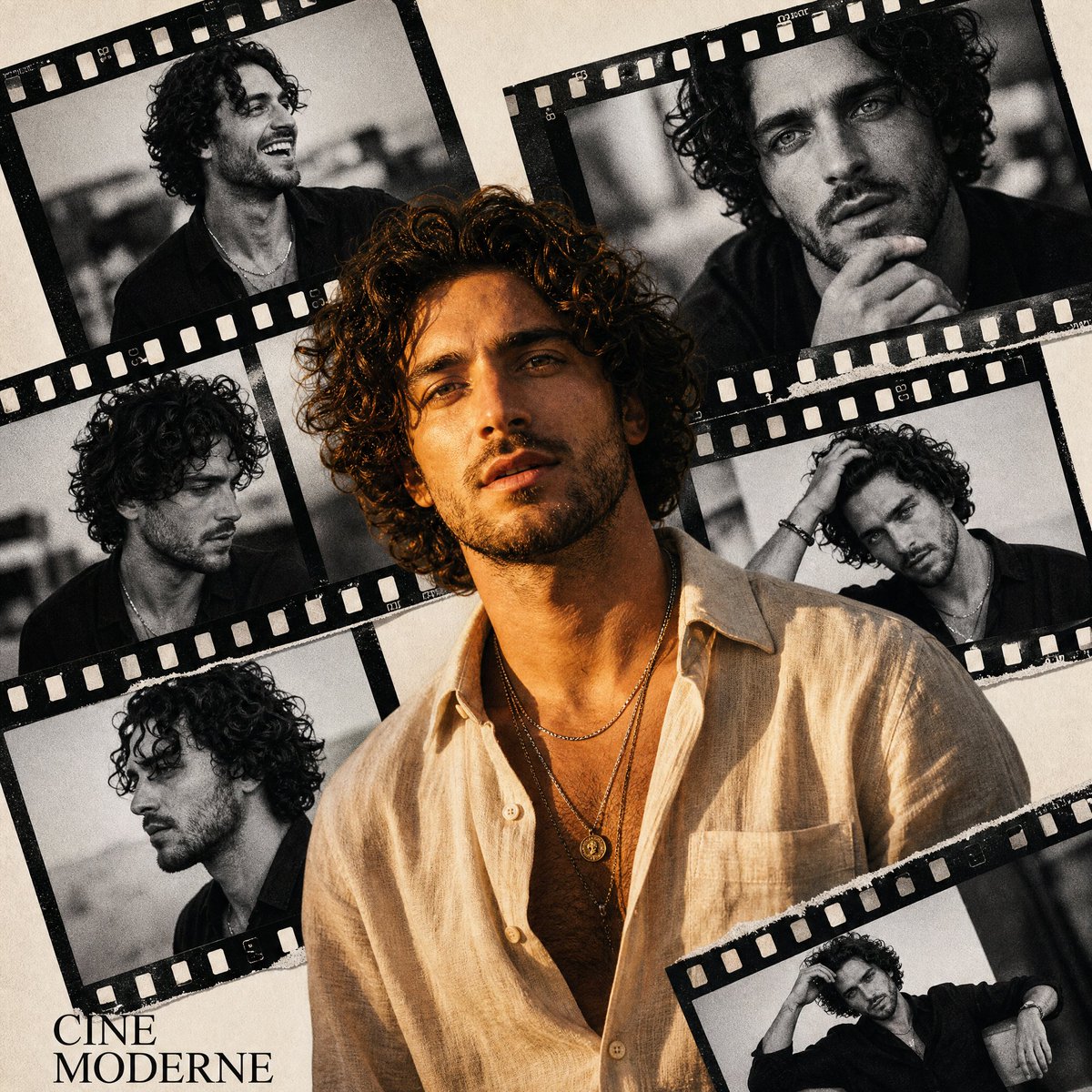 Retro Cinema Portrait Collage — example output