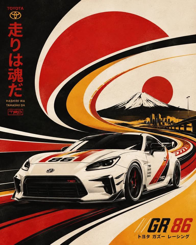 Retro Futurist Serigraph Vehicle Illustration — example output