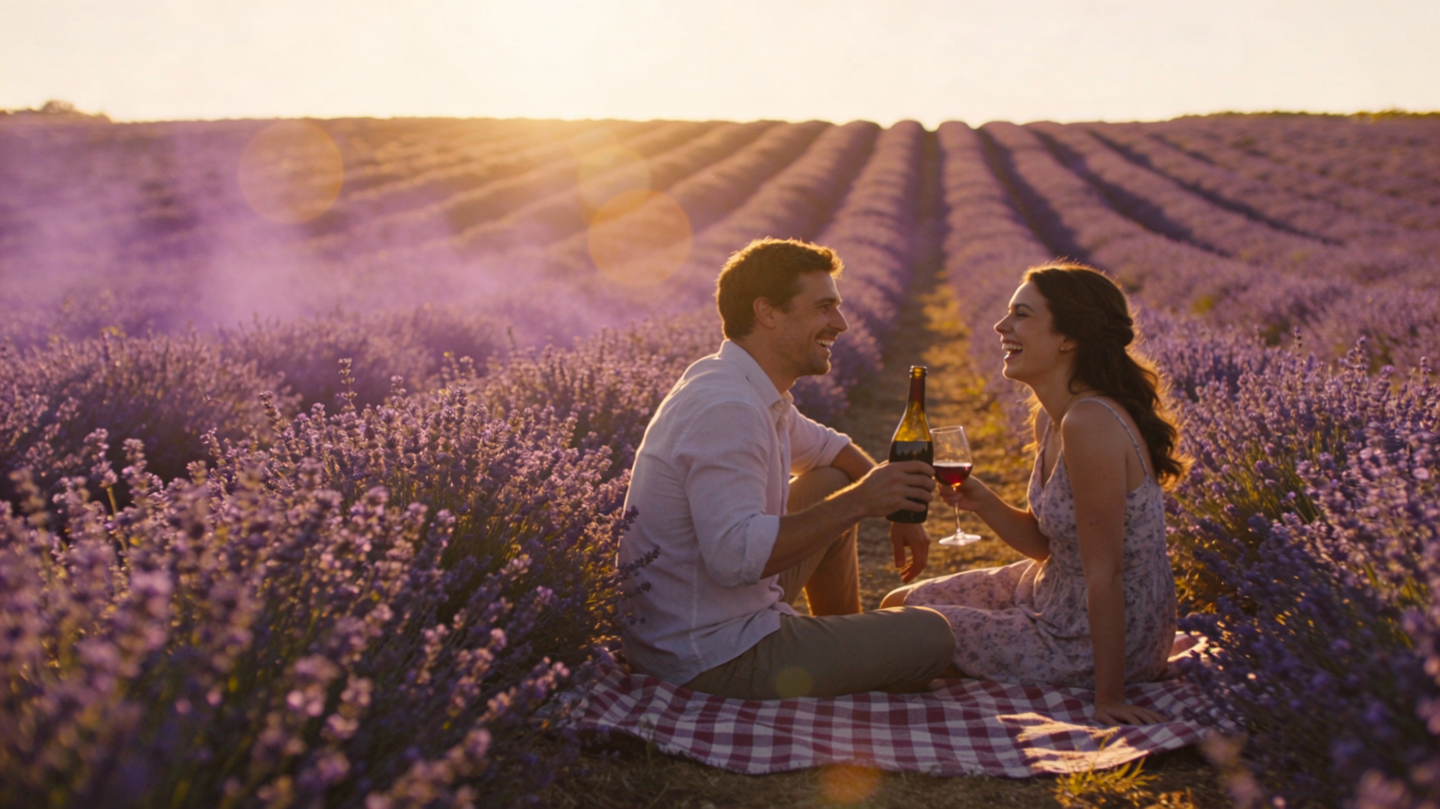 Romantic Picnic in Lavender Field — example output