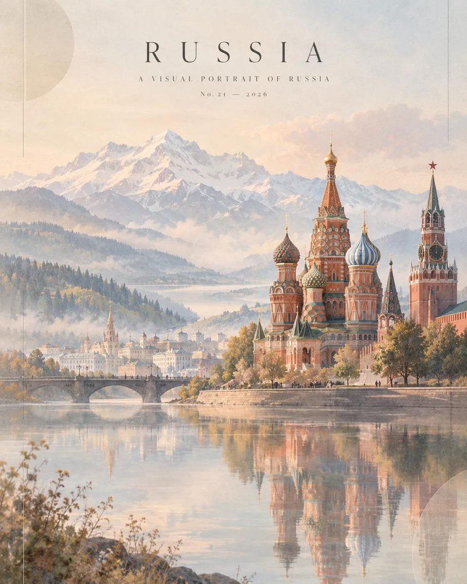 Dreamlike Russia Travel Magazine Cover — example output