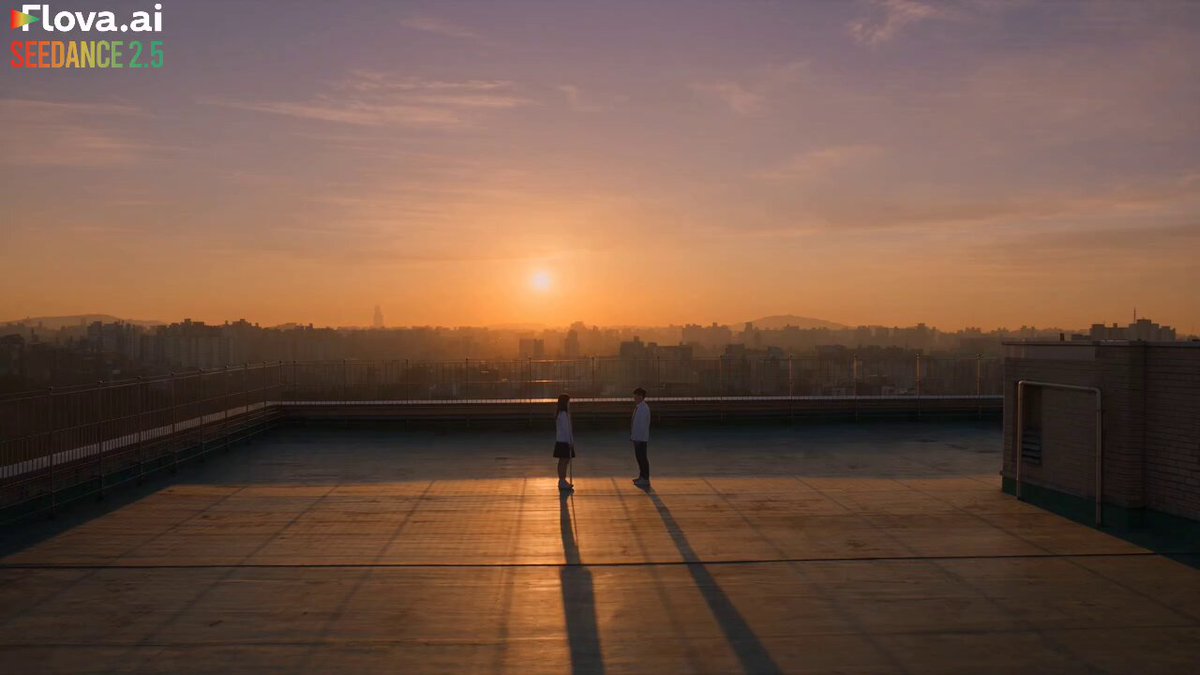 Korean School Rooftop Martial Arts — example output