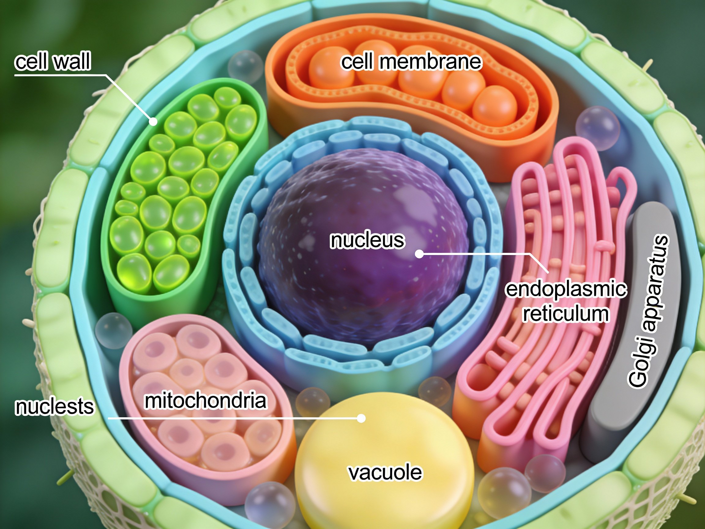 Scientific Plant Cell Illustration — example output