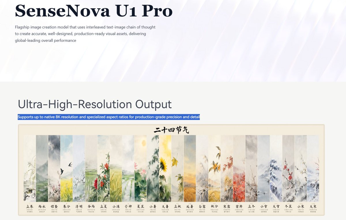 SenseNova U1 Pro Landing Page — example output