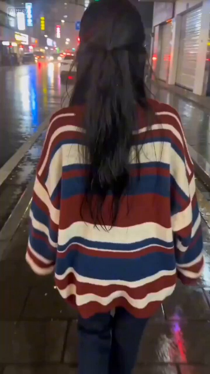 Shaky POV Vlog Prompt: Innocent and Seductive Girl on Wet… — example output