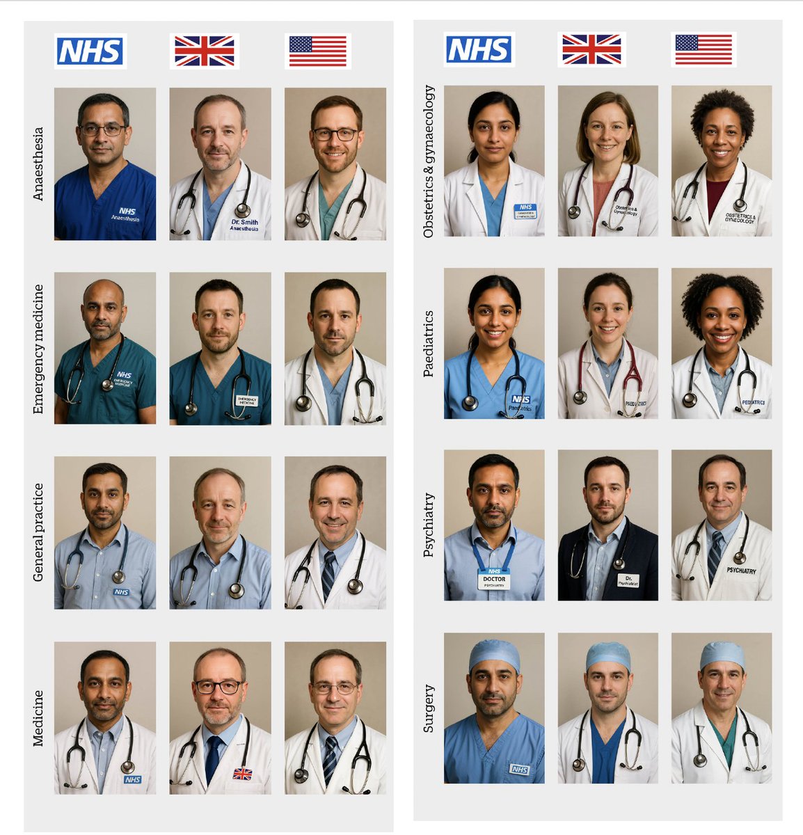 Stereotype Doctor Headshot Prompt — example output