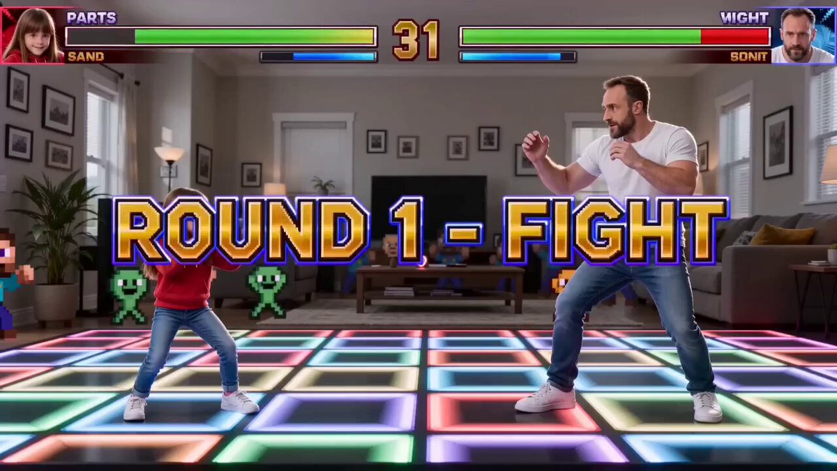Street Fighter Father-Daughter Match Prompt — example output