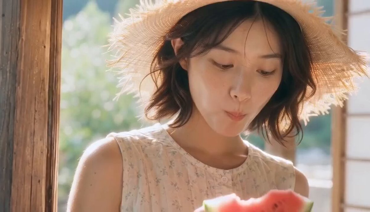 Summer Countryside Korean Woman Video — example output