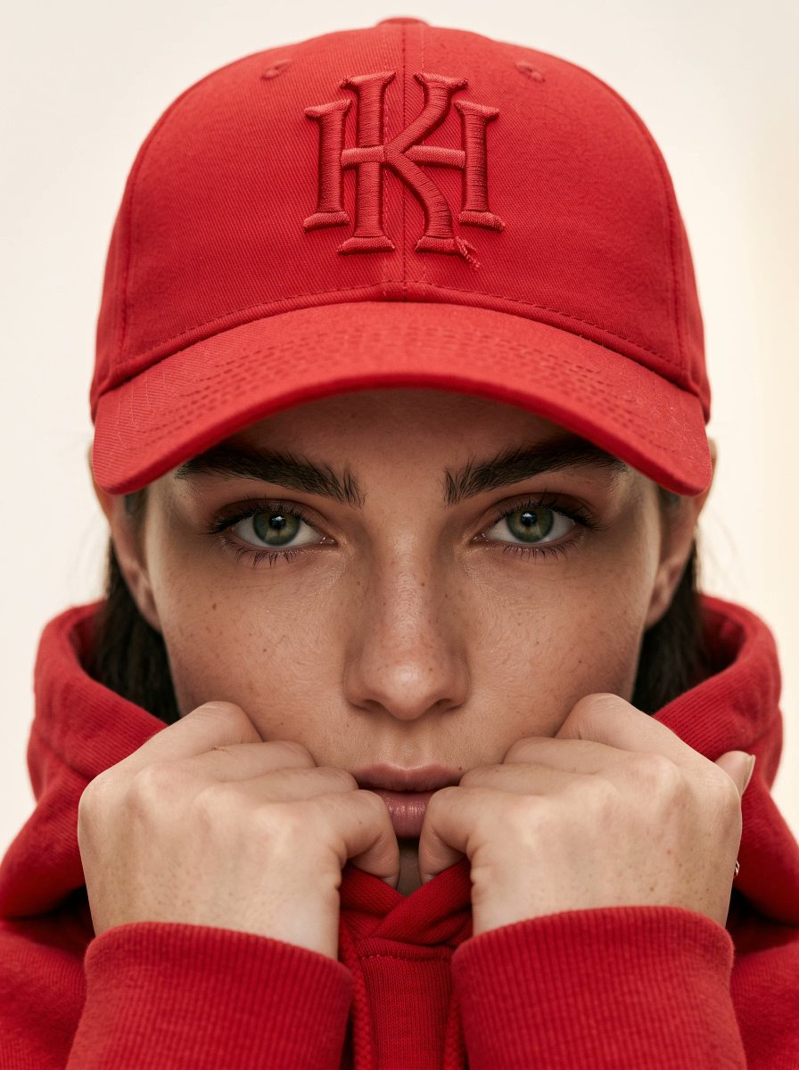 Tight Red Cap Fashion CloseUp — example output