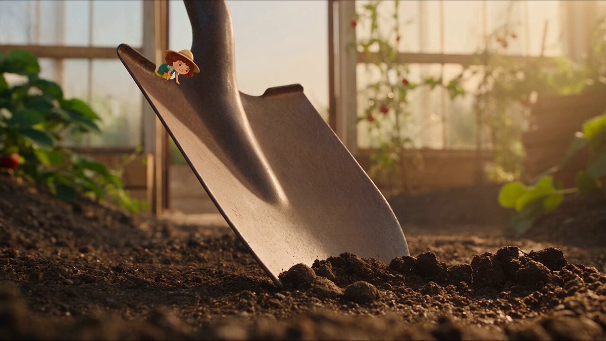 Tiny Gardener in Giant Greenhouse Animation — example output
