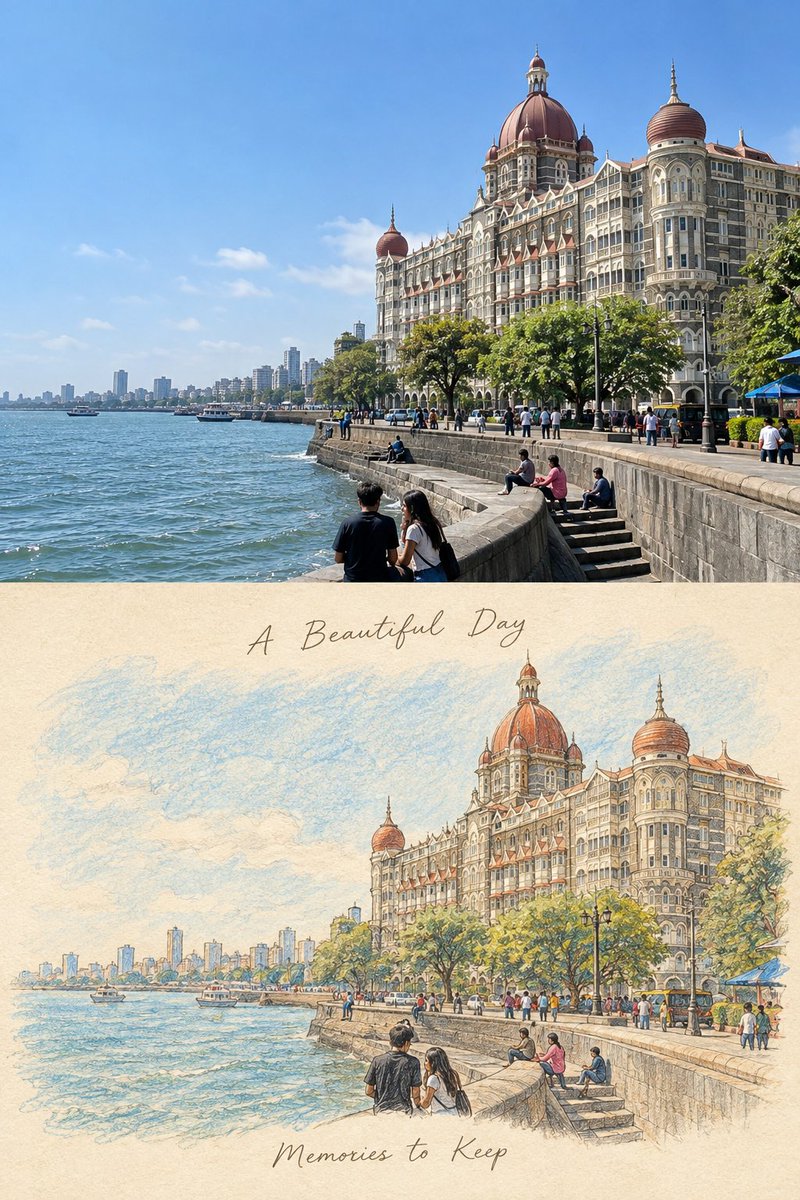 Travel Journal Sketch Poster — example output