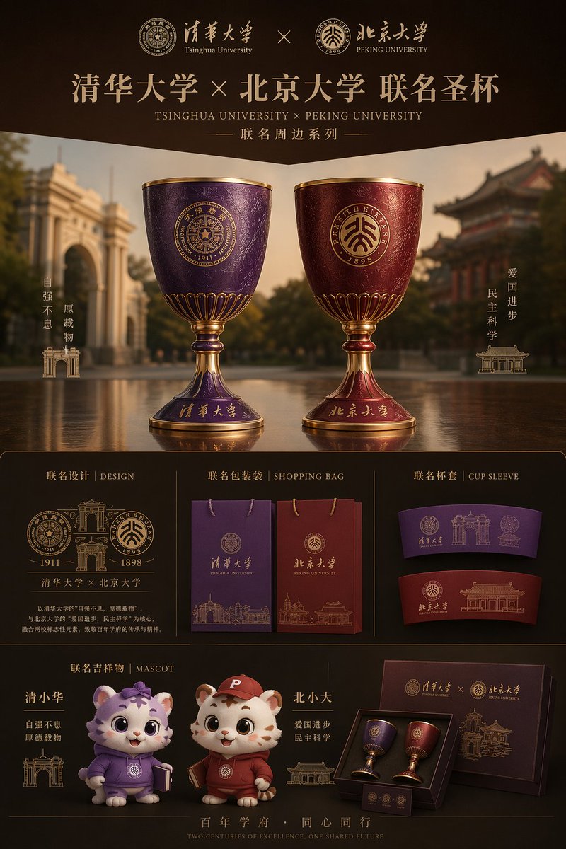 Luxury University Co-Branded Gift Poster — example output