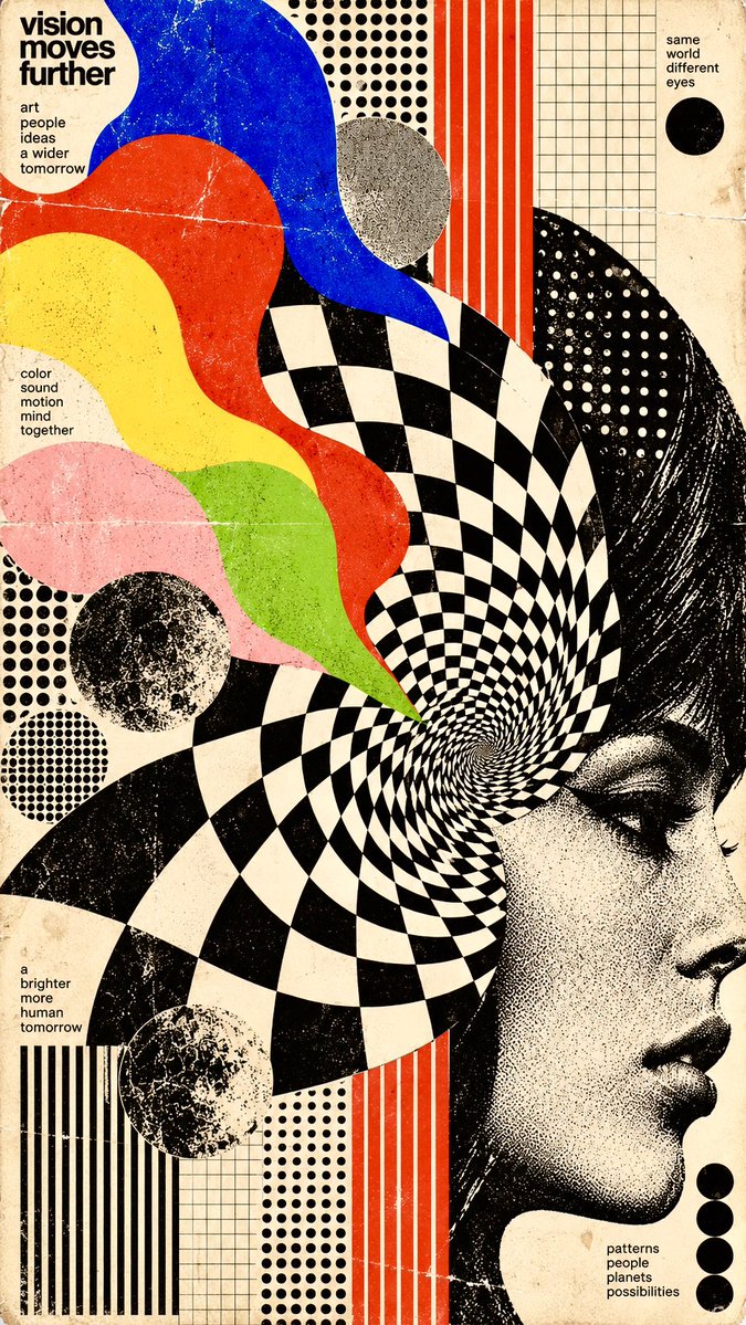 Vintage 70s Psych Poster — example output