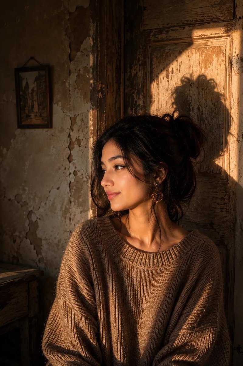 Vintage Golden Hour Face Identity Portrait — example output