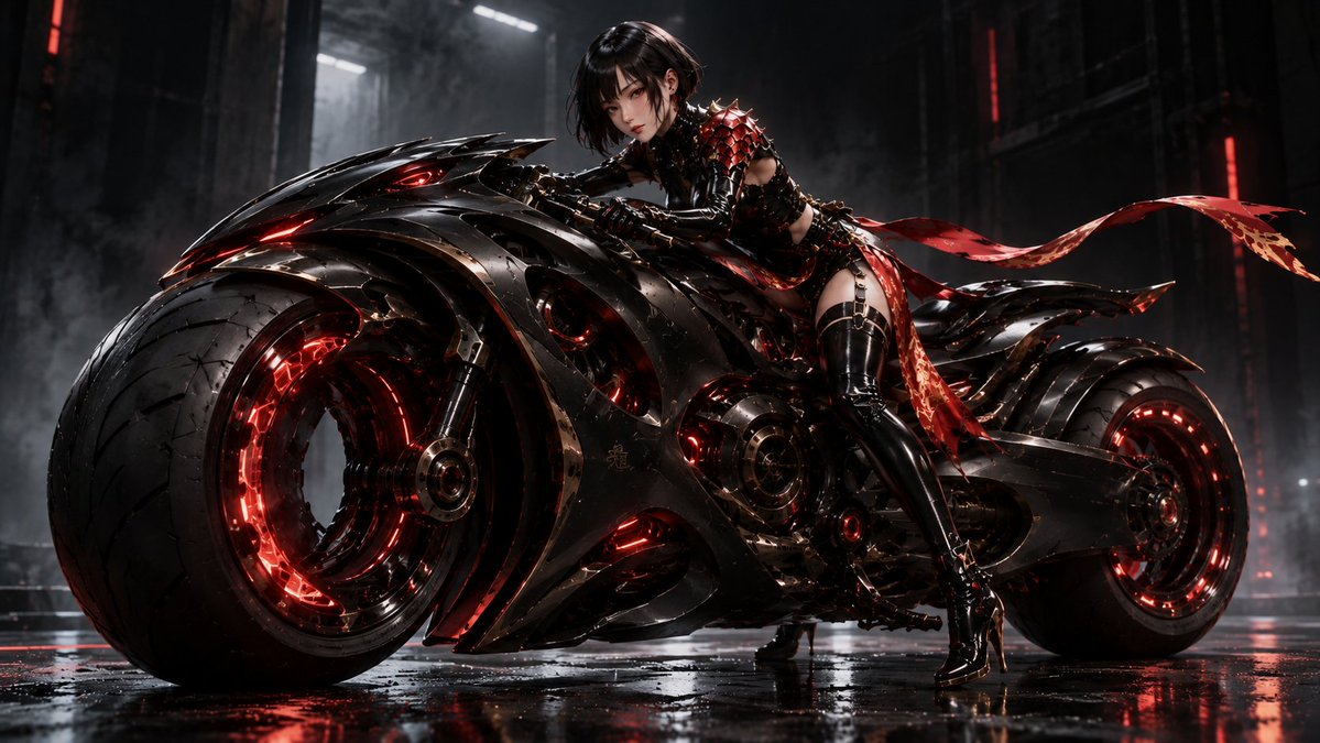 Futuristic Void Fang Mech — example output