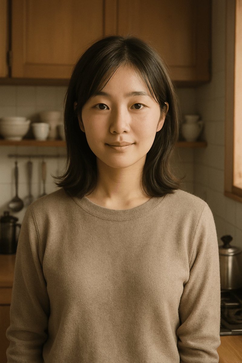 Warm Kitchen Portrait — example output