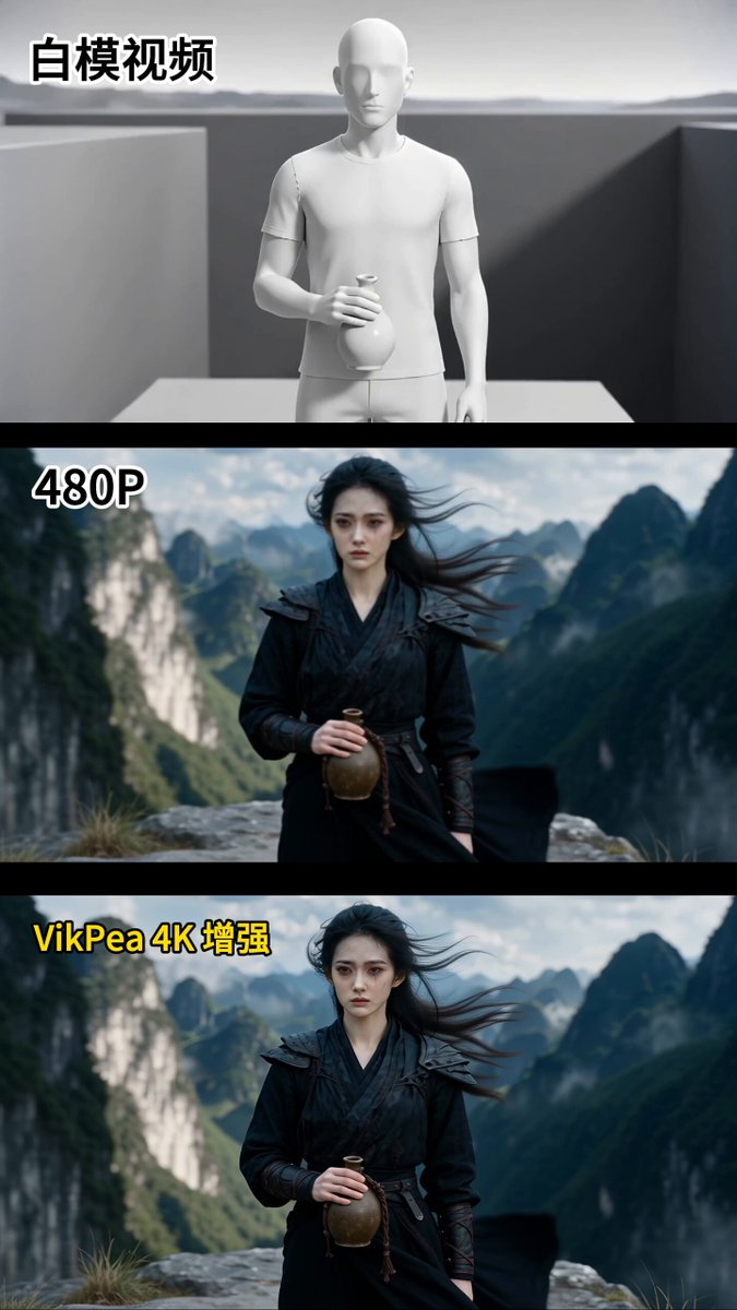 White Model Valley Cliff Render — example output